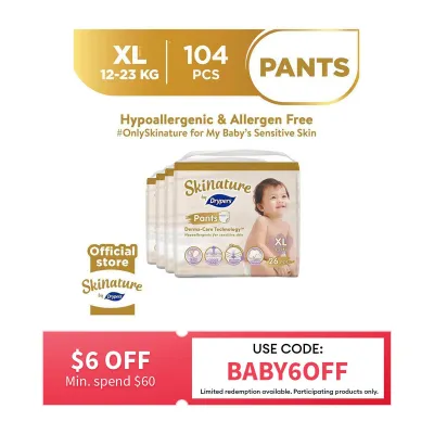 Drypers Skinature Pants XL Diaper Case - 26s x 4