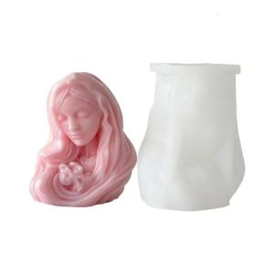 Detailed Portrait Silicone Mould for Handmade Plasters Craft Home Decoration