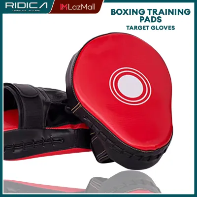 RIDICA Boxing Training Mitts Pad Punch Pad Boxing Pad Protective Breathable PU Leather Punching Mitt Fight Adjustable Training Muay Thai Wear Resistant Portable Boxing Gloves Pad