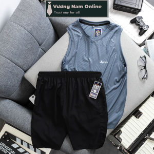 [Hoàn tiền 20%] Bộ thể thao nam mặc nhà mùa hè ba lỗ tanktop vải mát lạnh dập vân VNO101