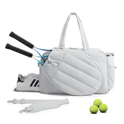 TINYAT Pickleball Tote Bag Tennis Racket Bag Sports Equipment Storage Bag with Shoe Compartment Durable Tote for Court And Travel