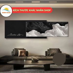 Bộ 2 Tấm Tranh Nghệ Thuật Trừu Tượng Trang Trí Phòng Khách Hiện Đại Chất Liệu Tráng Gương Cao Cấp Sang Trọng