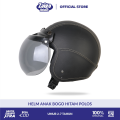 Helm Anak Bogo Polos Viral Untuk Usia 2 3 4 5 6 7 Tahun SNI Warna Hitam Polos Lucu Kaca Cembung. 