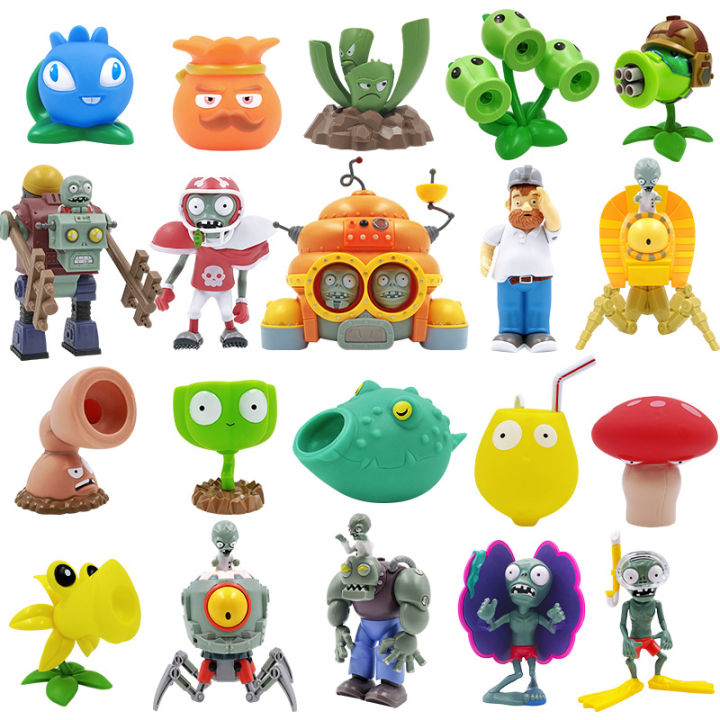 1pcs Plants vs Zombies Pirate Peashooter Gatling Pea Shooter Zombie Action  Figure Model Toy Dolls Shooting Toy Kids Gift for Boy