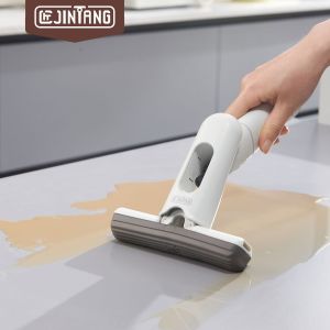 Hand-Free Mini Mop Home Instead Of Rags Kitchen Wipe Cabinet Door Wall Clip Mop Scraping Desktop Artifacts免手洗迷你小拖把
