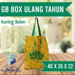12 PCS GOODIE BAG ULANG TAHUN 40X26 / GOODIE BAG BOX ULTAH 40X26CM / TAS ULANG TAHUN / SOUVENIR BAG