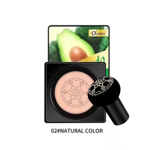 OCHEAL Avocado Mushroom Cushion BB Cream | Hydrating & Brightening | Buildable Coverage | Oil Control | Long-Lasting Wear