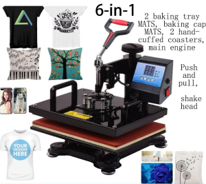 KKOLE Sapphire 6in1 Multifunction Heat Press Machine for T-Shirt / Mug / Plate / Cap (Digital Printing Business)
