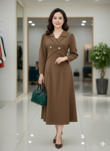 Đầm Trung Niên Sang Trọng Đi Làm Đi Tiệc Trang Nhã Thanh Lịch Quý Phái Sang Chảnh Cao Cấp Quý Bà lt1167