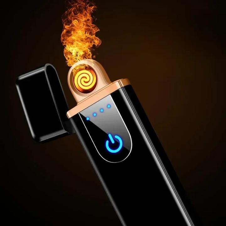 USB Lighter Fingerprint Touch Sensing Smart Lighters Rechargeable ...