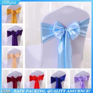 [COD] Colourful Satin Sash Wedding High Quality Chair Bow For Chair Covers Sash Birthday Party Hotel Show Decoration Wholesale