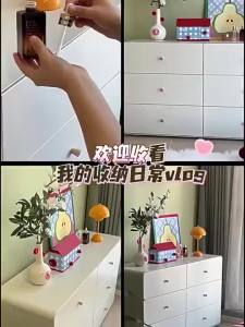 [CozyNest ]Wrought Iron Chest Of Drawers With Footboard Storage Cream-Style Bedroom Steel Wall-Mounted Living Room Storage Cabinet