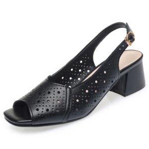 Sendal Hak Tinggi Kulit Berpita Slingback Wanita Import Desain Elegan untuk Lebaran 2025