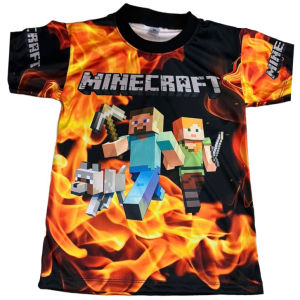 เสื้อเด็กROBLOX & MINECRAFT (!!โปรดดูตารางไซส์ของทางร้านก่อนสั่งซื้อ สำหรับเด็ก2-12ปี)