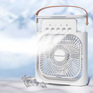 6“ USB Air Conditioner Cooling Fan With 5 Sprays 7 Color Light Portable Fan Air Cooler Kipas Mini Fan Air Humidifier风扇
