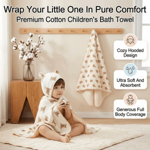 Hooded Poncho Baby Towel Ultra-Soft Absorbent Baby Bath Towels Outdoor Windproof Infants Bath Towel Birthday Baptism