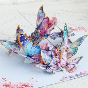 Intricate Laser Cut 3D Pop Up Birthday Card Blank Inside for Personal Message Perfect for Valentines Day Wedding Anniversary Celebration and Butterfly Thank You Greeting