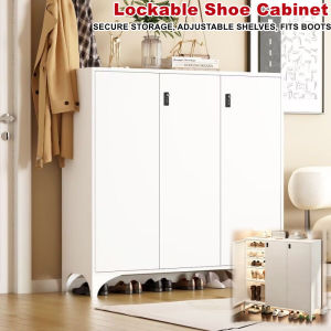 Steel Shoe Cabinet Household Door Indoor Locked Porch Large Capacity Multi-layer Storage Password Lock Locker