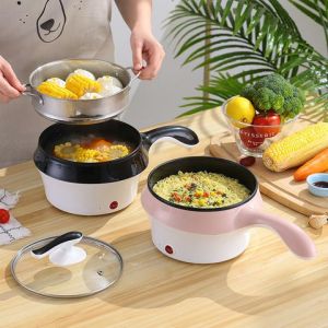 3in1 Electric NonStick+Lid+Steam Tray Frying Pan Rice Multi Function Mini Rice Cooker Pot Periuk Nasi Rice Cooker