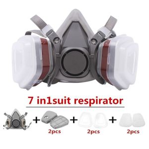 8-in-1 6200 Gas Dust Mask Protection Toxic Vapor Filter Respirator whit Goggles Half Mask 3m 防毒面具套装