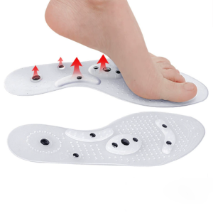 1Pair Silicone Gel Orthopedic Insoles for Feet Magnet Massage Insole O/X Leg Type Valgus Varus Correction Plantar Fasciitis Feet Care