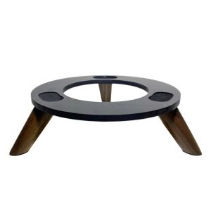 BETTERFORM 1Pcs Wooden Base Audio Stand Nonslip Shock-absorbing Desktop Sound Stand Durable Thickened Speaker Bracket For Harman Kardon Aura Studio