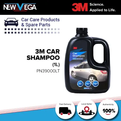 3M Car Shampoo PN39000LT (1L) - Exterior Concentrated formula Rich foam Dissolves dirt and grime Phosphate-free