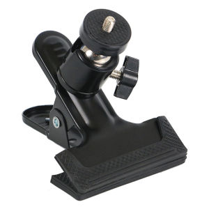 Desktop Metal Strong Clamp Camera Tripod Mount Flash Holder Photography Clip With 360 Degree Rotate Head 1/4 screw Hole