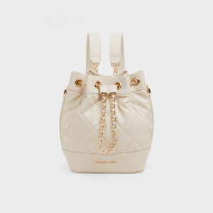 CHARLES ＆ KElTH CK2-10701506 Quilted diamond grid chain bucket bag for women