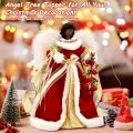 Angel Christmas Tree Topper with Lights and 40-Inch Extension Cord, Lighted Tree Toppers Christmas Decorations, Elegant and Durable, Perfect for Holiday Home Decor and Gifts, White, WOKEISE. 