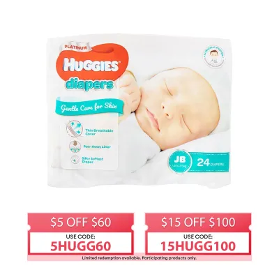 Huggies Platinum Diapers Justborn - 24PCS