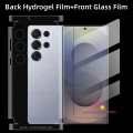 Full Cover Front+Back Screen Protector Samsung S25+ S24 Plus 5G HD Front Tempered Glass With Back Hydrogel For Galaxy S25 Ultra Protective Film. 