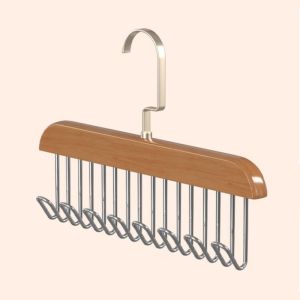 Uliekhy 8 Hooks Anti Slip Multi Hook Coat Rack Multifunctional Clothes Hanger Wood Underwear Scarf Sling Tie Storage Hook
