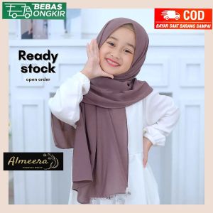 𝐀𝐥𝐦𝐞𝐞𝐫𝐚 - Jilbab Pashmina Anak Sabyan Cyara usia 2-10 Tahun - Kerudung Wanita - Hijab Murah anak / Kerudung Pasmina instan Nyaman Terlaris / Kenan hits