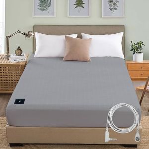 MAXSHARER Earthing Fitted Sheet Organic Cotton with Conductive Silver Fiber Grounding Bed Sheet Fitted Sheet for Nature Wellness2026