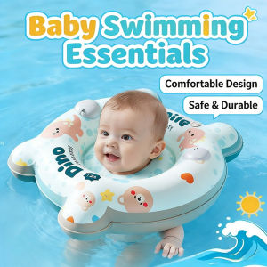 Inflatable Baby Swimming Neck Ring Float for 6-12 Months PVC Infant Toddler Bath Pool Trainer