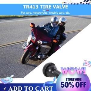 【Chinatera】100pcs TR-413 Snap In Short Black Rubber Valve Stems TR413 Tubeless Valves