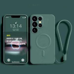 Liquid Silicone Magsafe Case For Samsung Galaxy S25 S24 S23 S22 Ultra Plus FE A55 A15 A35 4G 5G Magnetic Wireless Charging Cover