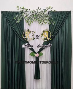 Paket backdrop dekorasi lamaran aesthetic ukuran 3MX2.2M terlaris