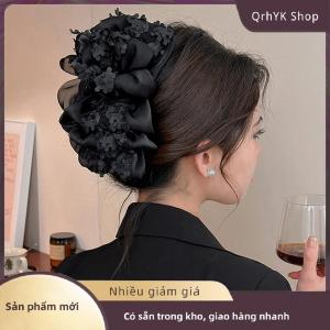 Hàng có sẵn✨ Kẹp vuốt lớn cá tính thanh lịch Kẹp tóc nơ nhiều lớp kẹp tóc đuôi ngựa Phụ kiện tóc nữ
