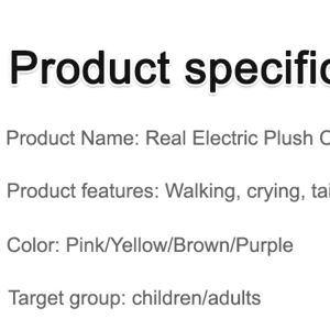 Electric kitten pet machine cat toys simulation will move will call plush toys cat electric pet toys