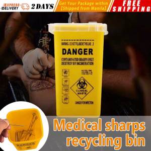 1L Waste Blade Storage Box Used Blade Recycling Bucket Razor Danger Sharps Blade Disposal Case Clinical Waste Container
