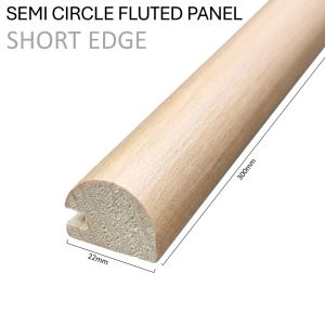 [SG THEJOYLAND] Semi Round Fluted Panel WPC Wood Wall Panel 3D Decorative Wall Board for TV Background Feature Wall Wainscoting Dinding Wood Strip DIY Home Renovation High Density Material Easy Install Modern Interior Design