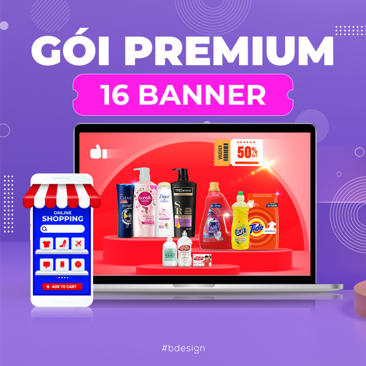 [[ GÓI PREMIUM ]] Thiết kế gian hàng gói PREMIUM 16 banner chuyên ...