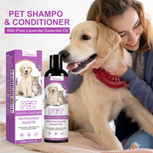 Pet Shampoo & Conditioner with Pure Lavender Essential Oils Tear Free Formula Balanced pH - 100% Natural Ingredients 100ml