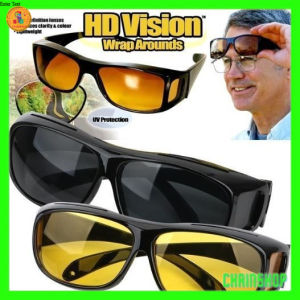 HD Vision Anti Glare Night View Driving Glasses Wrap Around Driving Confidence: Clear Vision Day & Night Set of 2