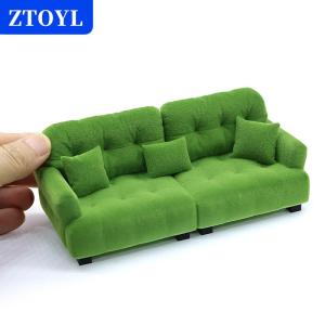 [COD]🔥🔥🔥ZTOYL Dollhouse Simulation Flocking Sofa Model Dollhouse Mini Living Room Furniture Decoration Accessories Pretend Play Toys