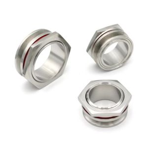1.5" 2" Weldless Bulkhead Tri Clover Clamp SS304 Sanitary Stainless Steel Water Tank Beer Can Connector Fittings Homebrew