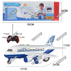 Remote Control Airbus A380 Model Plane for Kids RC Airplane Toy Realistic Sound Effect