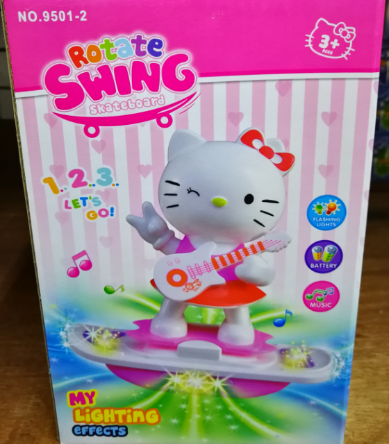 Hello Kitty Rotate Swing Skateboard Toys Set for girls | Lazada